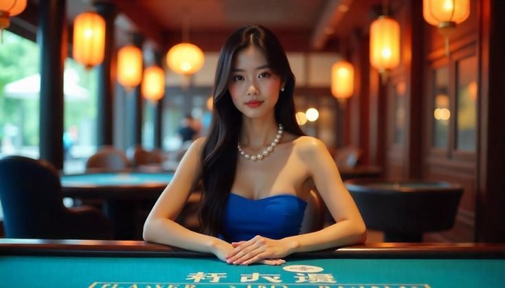 fancy slot Live Casino ဆိုင်ခန်း Live Dealer များနှင့် Baccarat ကစားနေသောမြင်ကွင်း